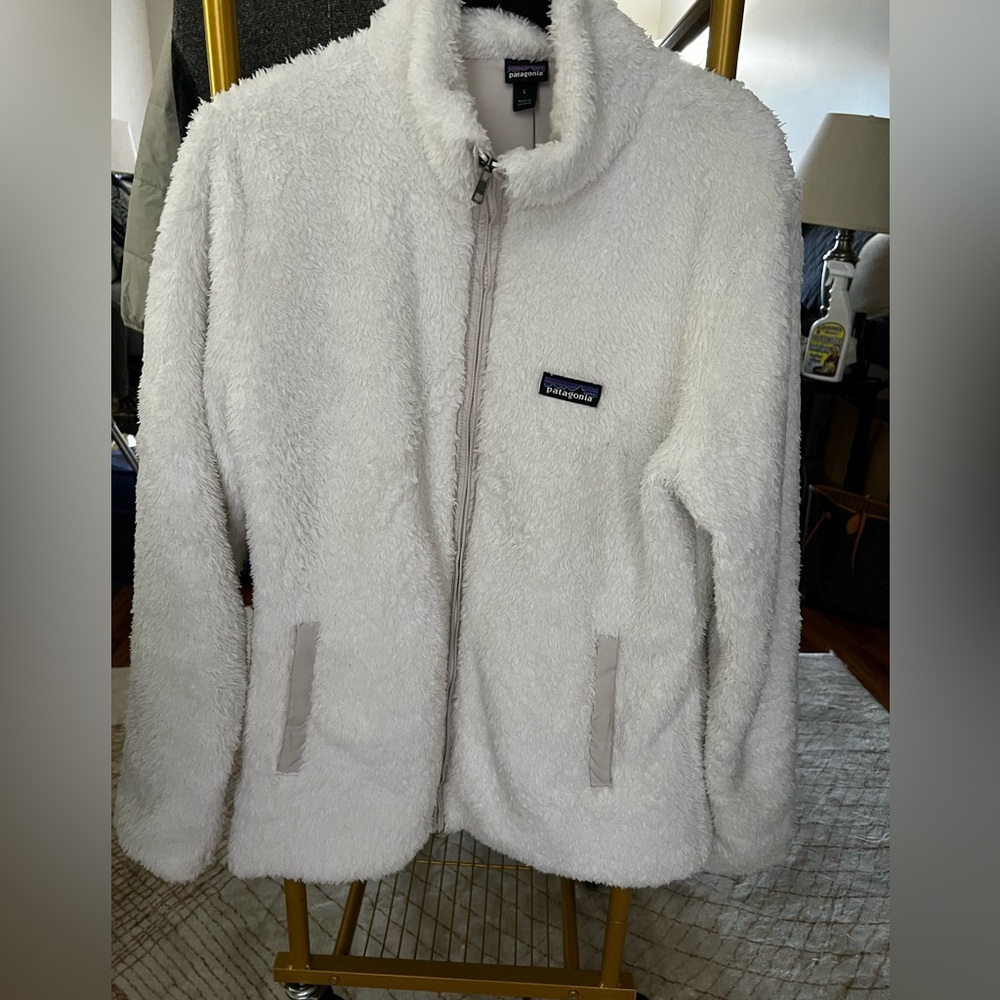 PATAGONIA Womens Los Gatos Jacket Fleece Full-Zip in White Sz M W8490